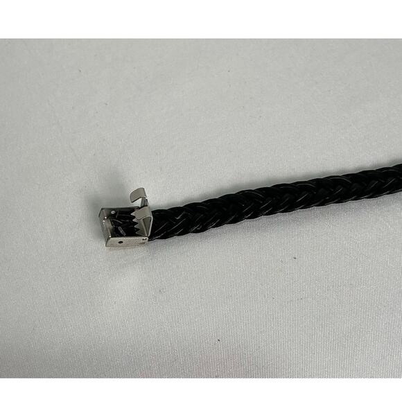 Louis Vuitton Monogram Canvas Adjustable Black Leather Bracelet - Picture 6 of 9